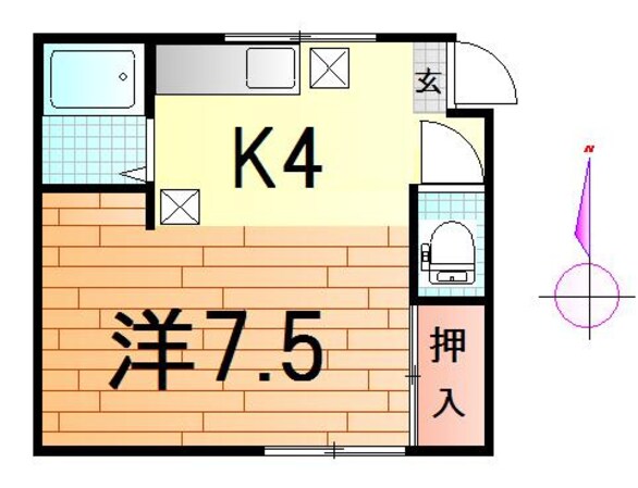 アミューズ71の物件間取画像